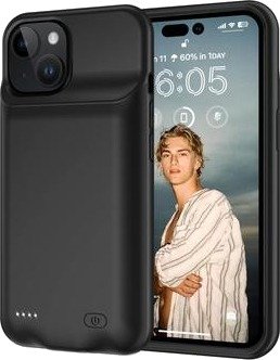 iPhone 15 Backup Ladedeksel - 7000mAh - Svart