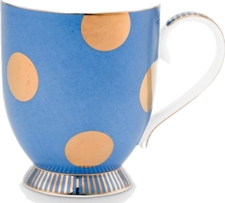 Pip Studio Set/2 Mug L Dotdelight Blue
