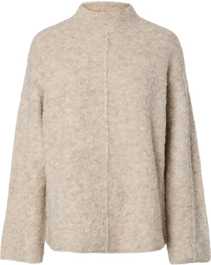 YAS Yasplira Ls High Neck Pullover Noos   Cream   XL