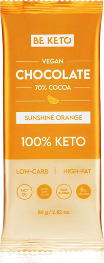 BeKeto Keto Sjokolade Appelsin 80gr