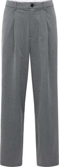 Weekday Uno Loose Suit Trousers   GREY PINSTRIPE   44