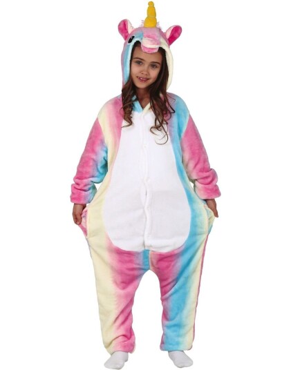 Cotton Candy Enhjørning Kigurumi Kostyme til Barn 7 9 ÅR