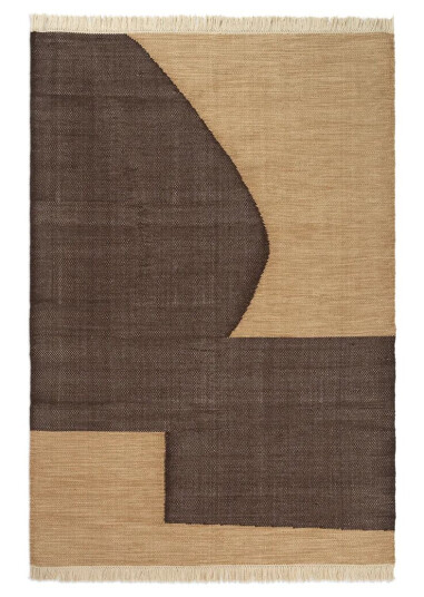 Ferm Living Forene teppe Tan-Chocolate 140x200 cm