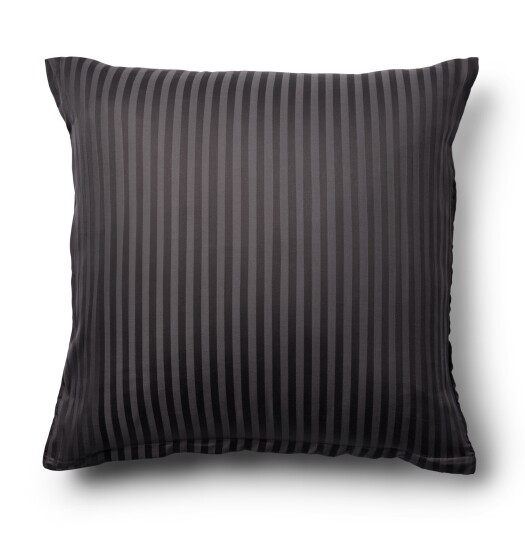 Borg Living Putetrekk - 100% Bomullssateng - Stripet antrasittgrå - 60x63cm