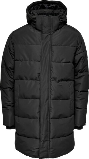 ONLY & SONS Onscarl Life Long Quilted Coat Otw Noos Black XS ONLY & SONS Onscarl Life Long Quilted Coat Otw Noos Black XS