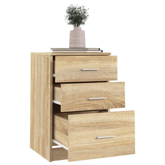 vidaXL Nattbord sonoma eik 40x40x63 cm konstruert tre