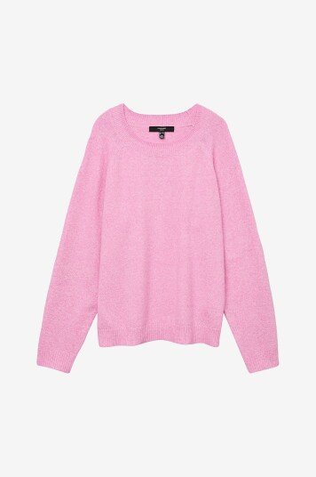 Vero Moda Curve - Genser vmcDoffy LS O-neck Blouse GA Curve - Rosa