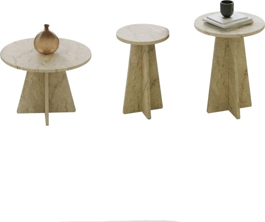 Corren Stuebord 60 cm - Travertin