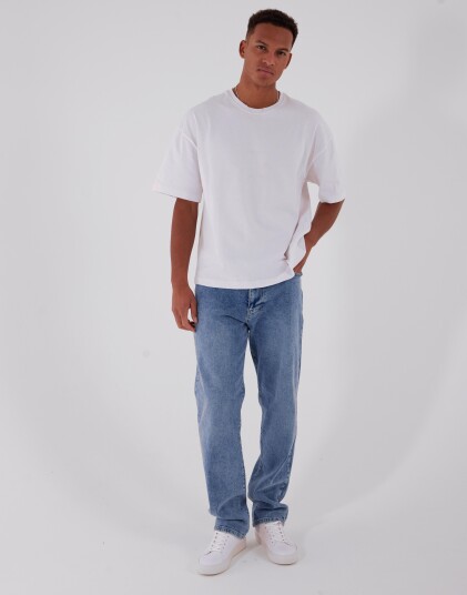 Que Sera Sera Donny Denim Straight leg jeans Blå Que Sera Sera Donny Denim Straight leg jeans Blå