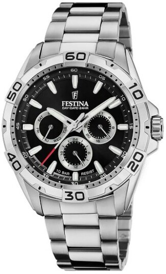 Festina Herreklokke F20623 4 Classic Sort/Stål Ø44.7 mm
