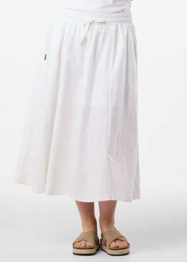 Seaside New Hampshire Linen Long Skirt W White 42 Kjoler Og Skjørt
