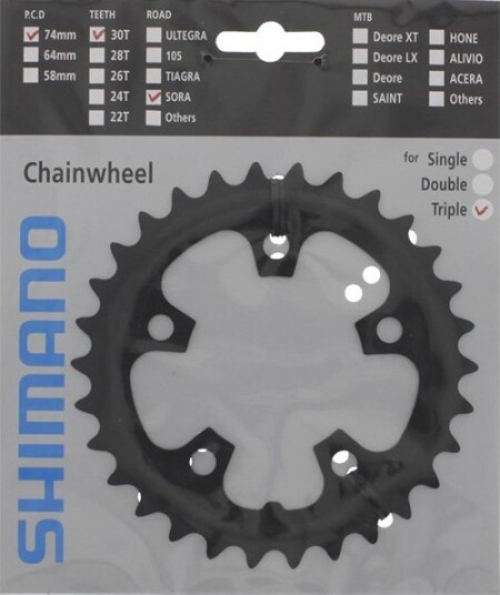 Shimano Sora Drev ø 74 mm 30T Sort