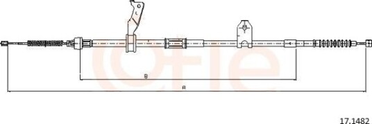 COFLE 17.1482 Tautrekk håndbremse