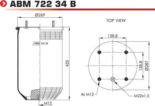 NEOTEC ABM72234B35 Luftbelg, fjæring NEOTEC ABM72234B35 Luftbelg, fjæring