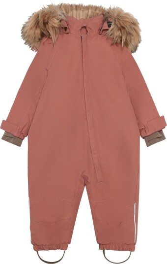 En Fant Baby Snowsuit W. Fake Fur BURLWOOD 98