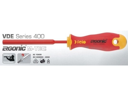Felo Hexagonal Screwdriver M6 Ergonic 400 Vde M-Tec Insulated 1000V 110Mm (41906030) Felo Hexagonal Screwdriver M6 Ergonic 400 Vde M-Tec Insulated 1000V 110Mm (41906030)