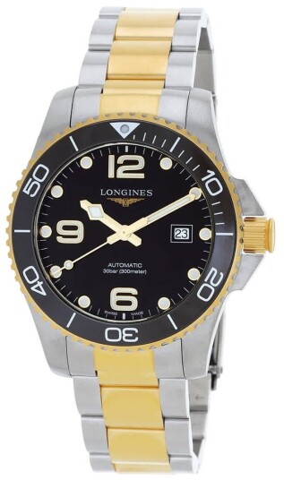 Longines Herreklokke L3.782.3.56.7 HydroConquest Sort/Stål Ø43 mm
