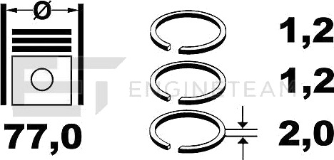 Stempelringsett ET ENGINETEAM R4001800