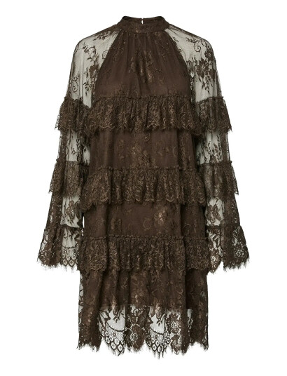 YAS Yaslacey Ls Dress D2D Brown 36