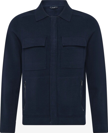 Reiss Fleetwood Ls Concealed Placket Milano Jacket NAVY S