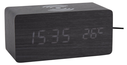 Karlsson Alarm clock Block w. phone charger Vekkeklokke KA5933BK   Unisex Kvarts urverk