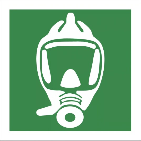 Emergency escape breathing device - EEBD 10x10cm Alu-plate Vanlig