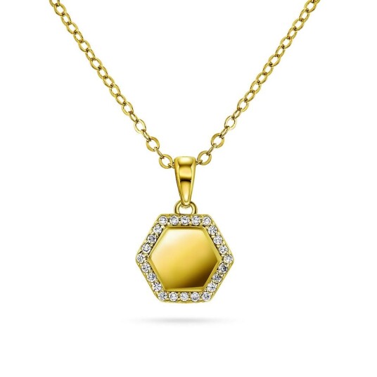 Pan Jewelry Smykke i 925 forgylt sølv med zirkonia Pan Jewelry Smykke i 925 forgylt sølv med zirkonia