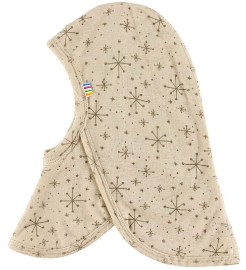 Joha Balaclava Ull 2 lags Beige m. Stjerner Joha 52 cm Balaclava dobbel