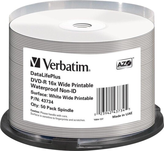 Verbatim DataLifePlus - DVD-R x 50 - 4.7 GB - lagringsmedier Verbatim DataLifePlus - DVD-R x 50 - 4.7 GB - lagringsmedier
