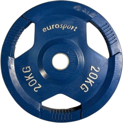 Vektplate gummiblå 20 kg 50 mm