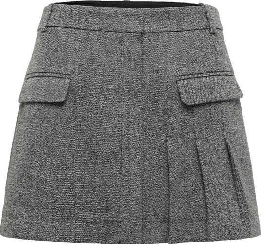 Ganni Grey Suiting Mini Skirt Grey 34 Ganni Grey Suiting Mini Skirt Grey 34