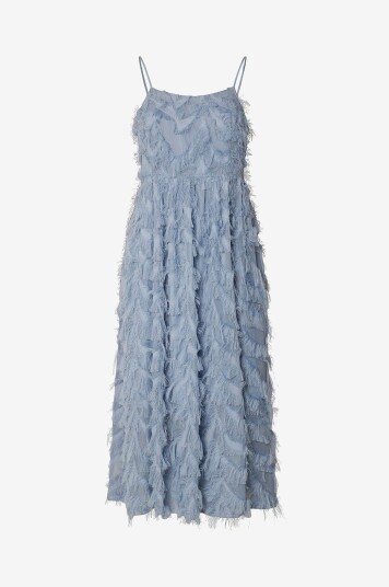 Selected Women Kjole slfMyline Regular Midi Strap Blå