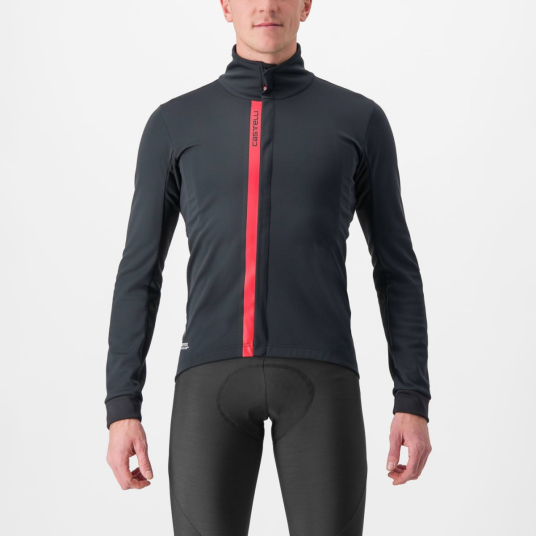 Castelli Entrata sykkeljakke sort/rød herre