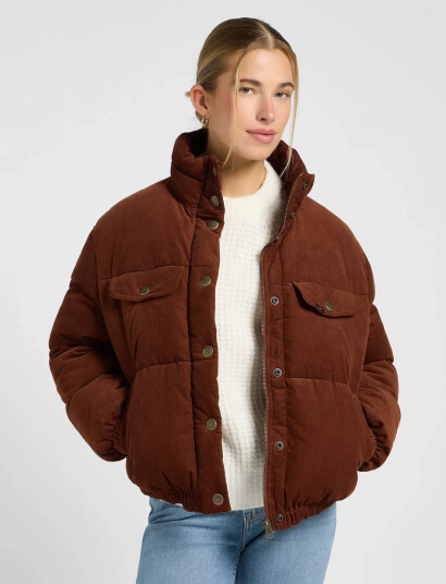 Lee Jeans Rider Puffer Jacket - Brown - L Lee Jeans Rider Puffer Jacket - Brown - L
