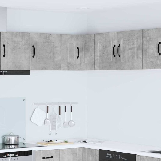  Kjøkkenskap med hylle Betonggrå 57 x 57 x 40 cm Konstruert tre