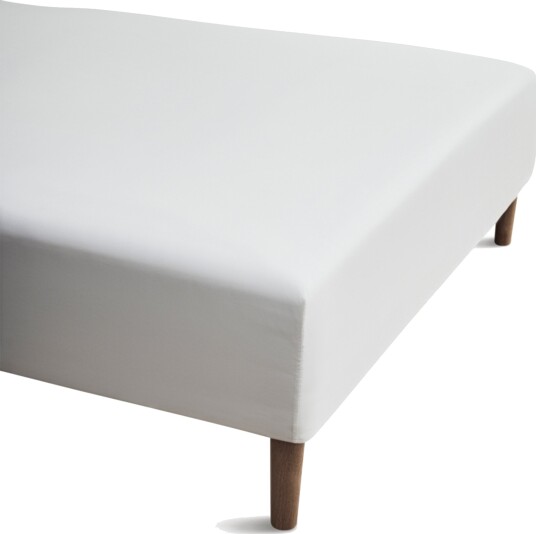 Juna JUNA formsydd laken 140x200 cm   100% økologisk bomull   Hvit Percale formsydd laken