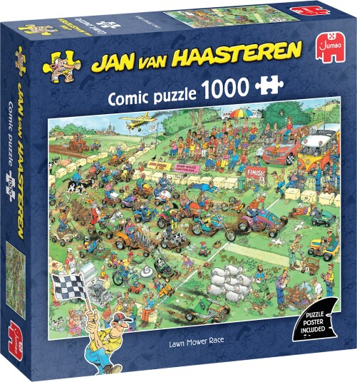 Jan van Haasteren Lawn Mower Race Puslespill 1000 Brikker Jan van Haasteren Lawn Mower Race Puslespill 1000 Brikker