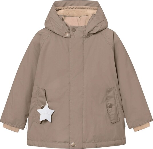 MINI A TURE Matwally Fleece Lined Winter Jacket. Grs GREY BROWN 128