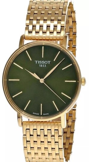 Tissot Herreklokke T143.410.33.091.00 Everytime Grønn/Gulltonet