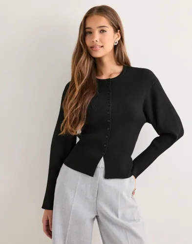 Neo Noir Svart Briano Stitch Knit Cardigan