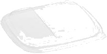 Plastlåg 230X165 Mm Firkantet Bionedbrydelig Pla Klar Til Bagasse Bakker,4 Ps X 100 Stk/Krt