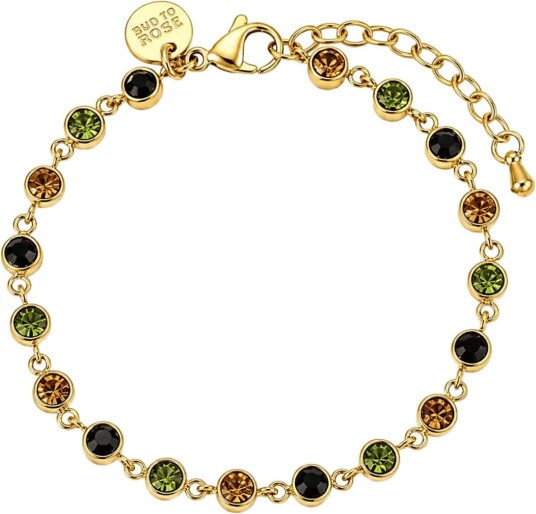 Bud To Rose Lima Bracelet Green/Black/Gold   Gold   ONE SIZE