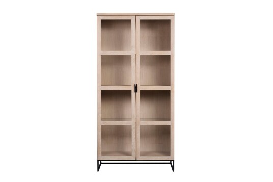 Rowico Home Everett vitrineskap Hvitpigmentert eik/svart Natur
