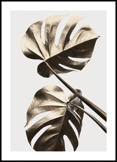 Monstera Gold 08 Poster Plakat / 30x40cm