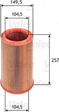 Luftfilter VALEO 585639 Luftfilter VALEO 585639