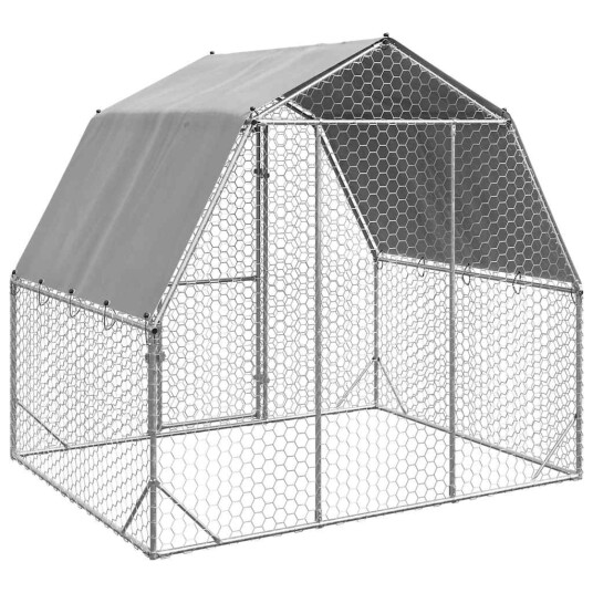 Kyllingløp Med Tak 2.5X2X2.25 M Galvanisert Stål Kyllingløp Med Tak 2.5X2X2.25 M Galvanisert Stål