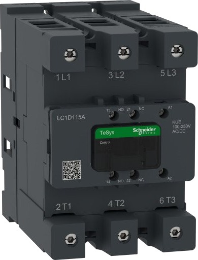 Schneider Electric Kontaktor Deca 3P 115A 100-250VACDC EverLink