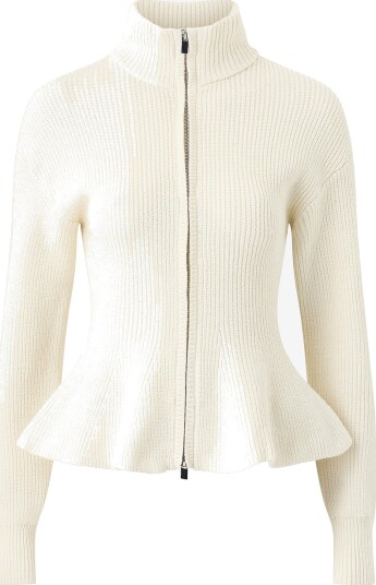 Gina Tricot Kardigan Shaped knitted zip cardigan Natur