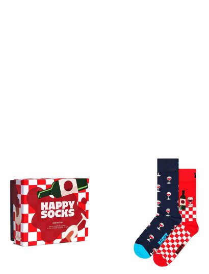 Happy Socks 2-Pack Wine Gift Set - Red - 41-46
