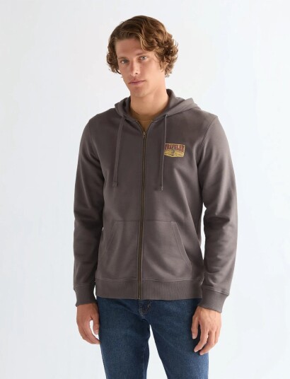 Wrangler Graphic Zip Hoodie Grey XL x 00 Wrangler Graphic Zip Hoodie Grey XL x 00
